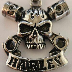 H-D Skull & Pistons Pendant